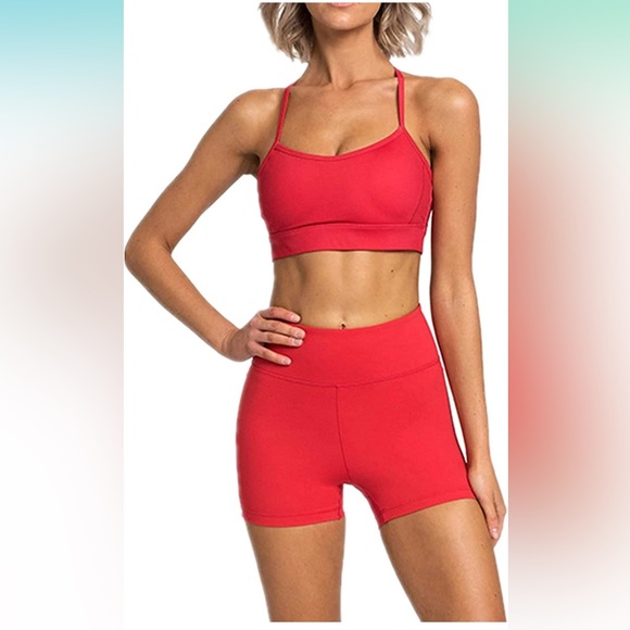 Shorts Spandex Workout Set Poshmark